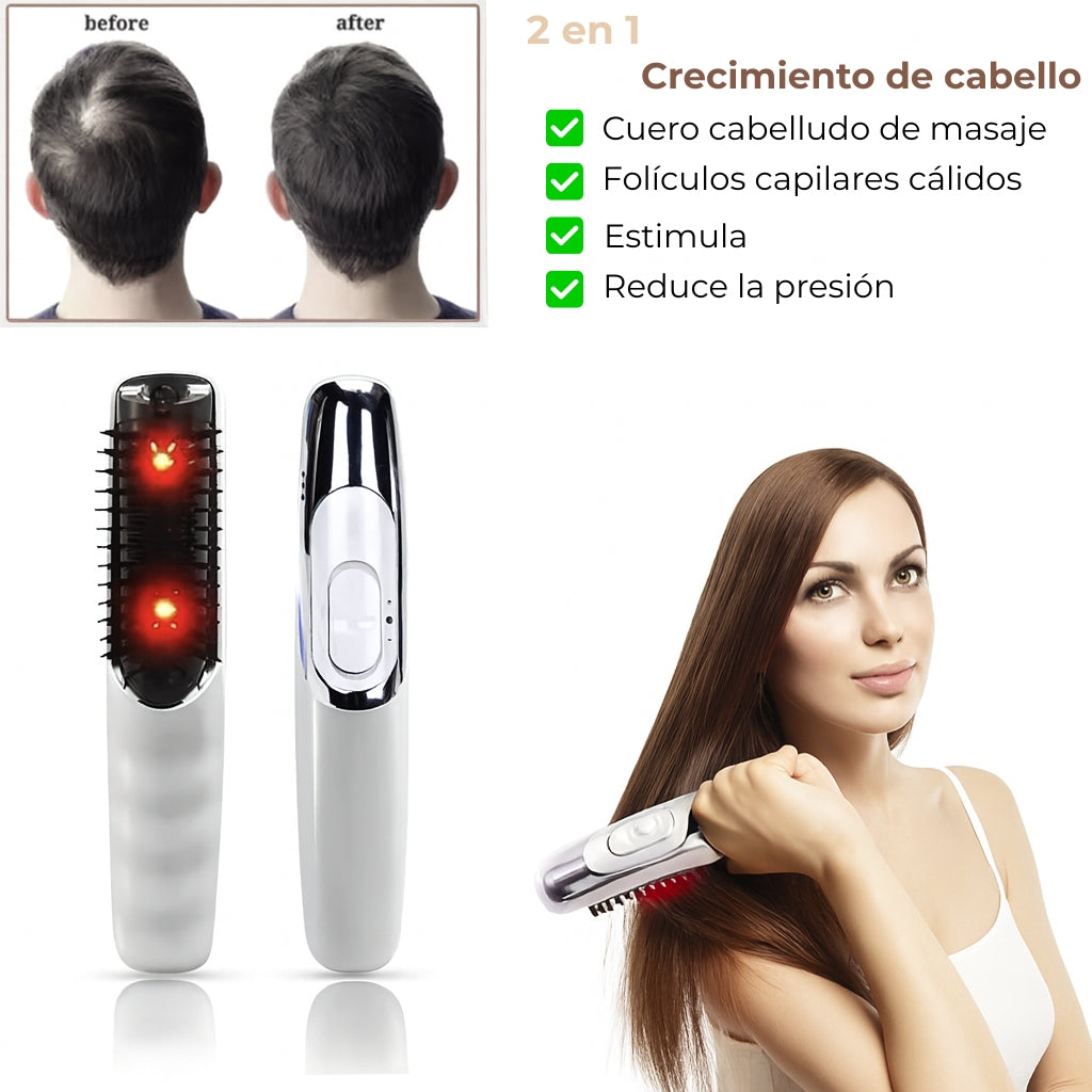 Cepillo Anticaída con luz infrarroja y vibración