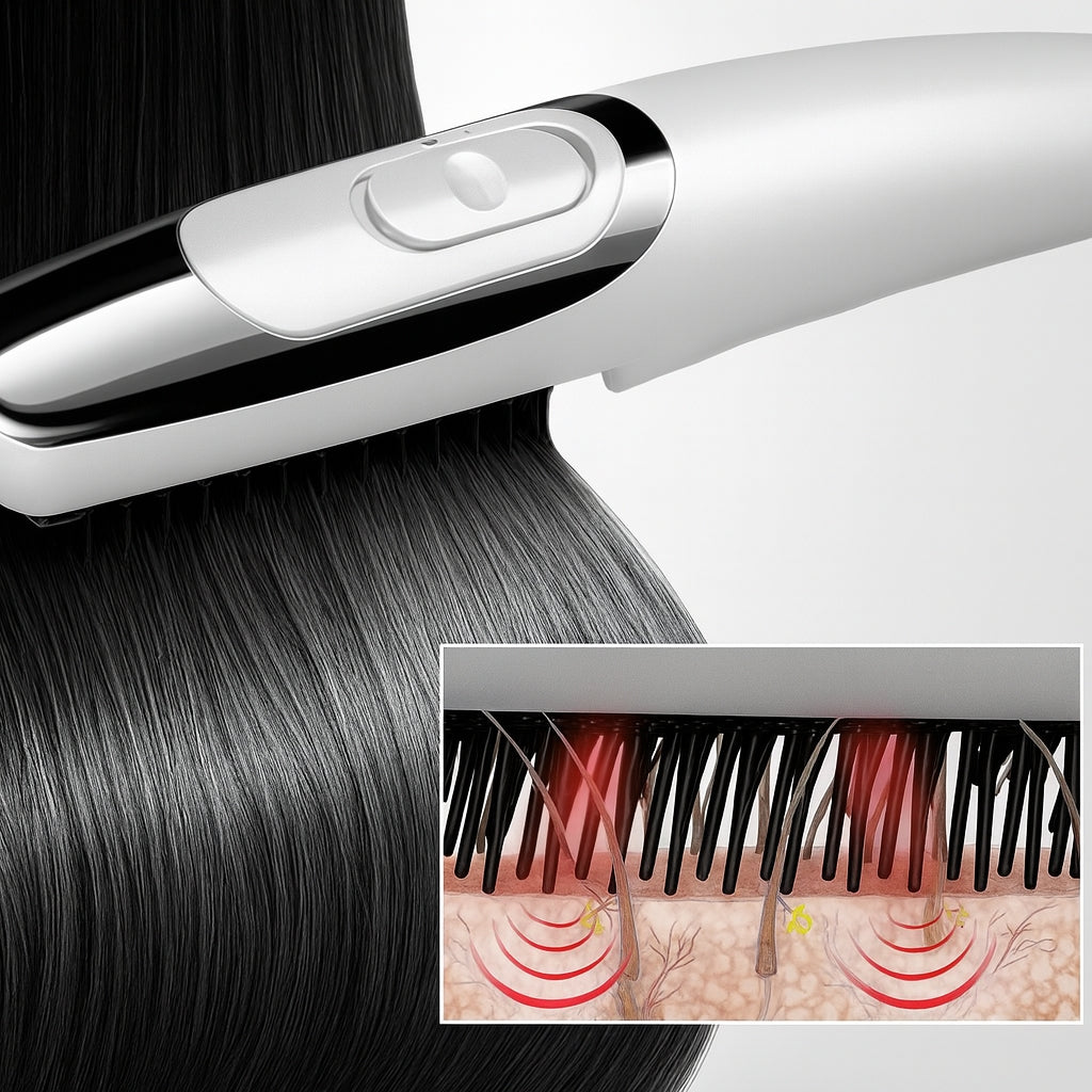 Cepillo Anticaída con luz infrarroja y vibración