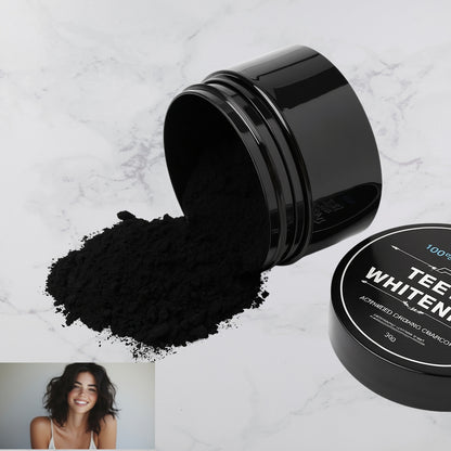 Blanqueador con carbón activo vegano + cepillo de bambú